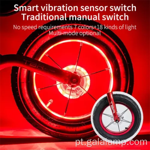 Visibilidade noturna aprimorada Luzes vibrantes da roda LED